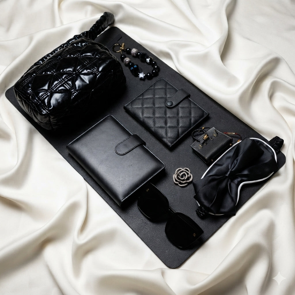The Black Box eight-piece black accessory set